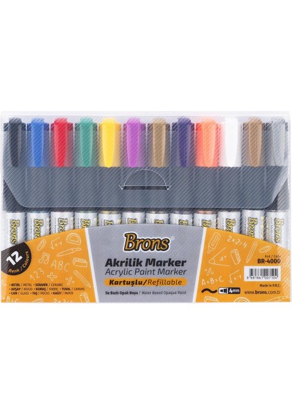 Akrilik Marker Kalem 12'li