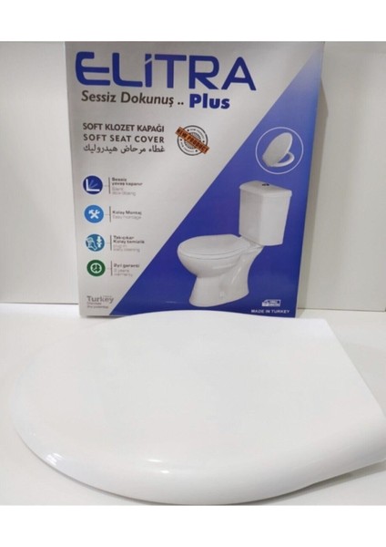 Elitra Yavaş Kapanan Klozet Kapağı Plus