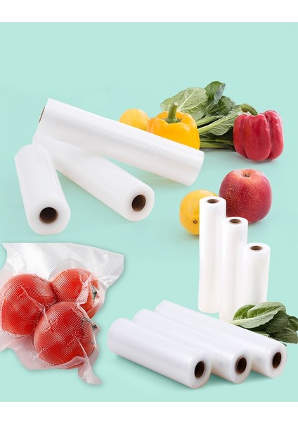 Tırtıklı Vakum Poşeti Rulo 25 cm x 5 mt