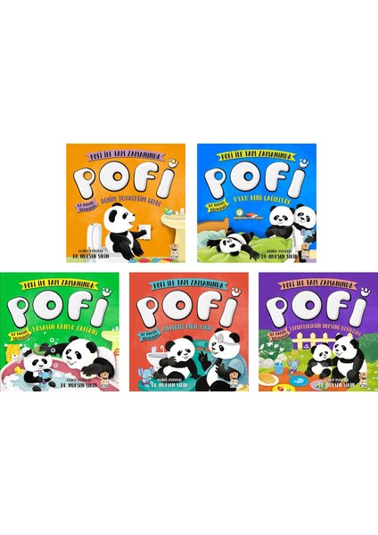 Pofi ile Tam Zamanında 5 Kitap Set - Benim Tuvaletim Geldi - Uyku Beni Çağırıyor - Yaşasın Banyo Zamanı - Dişlerim Pırıl Pırıl - Yemeklerimin Hepsini Bitirdim