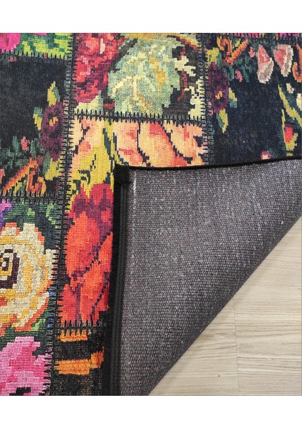 Patchwork Salon Halısı Karabağ Mutfak Halısı Kırkyama Koridor Yolluk Dekoratif Kilim Modelleri Makinada Yıkanabilir Kaymaz Halı