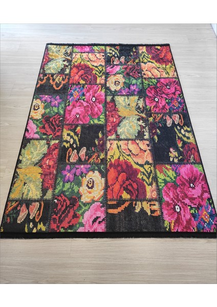 Patchwork Salon Halısı Karabağ Mutfak Halısı Kırkyama Koridor Yolluk Dekoratif Kilim Modelleri Makinada Yıkanabilir Kaymaz Halı