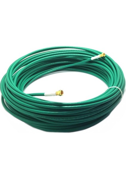 Anten Kablosu Rg6/u4 Yeşil Çanak Anten Kablo - 5m