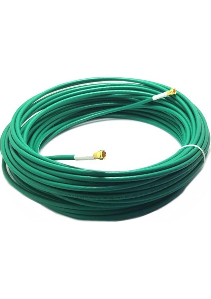 Anten Kablosu Rg6/u4 Yeşil Çanak Anten Kablo - 45M