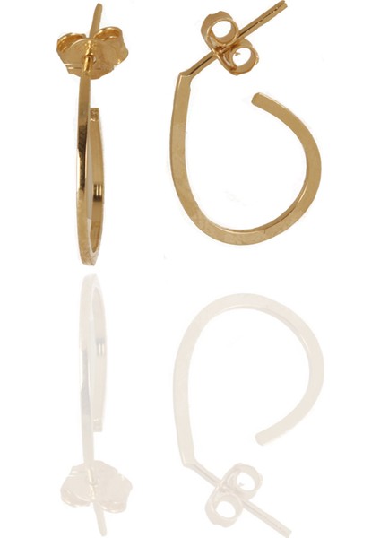 Oval Kesim Taşsız Küpe fiyatları
