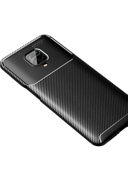 Xiaomi Redmi Note 9s Karbon Tasarımlı Kapak - Siyah