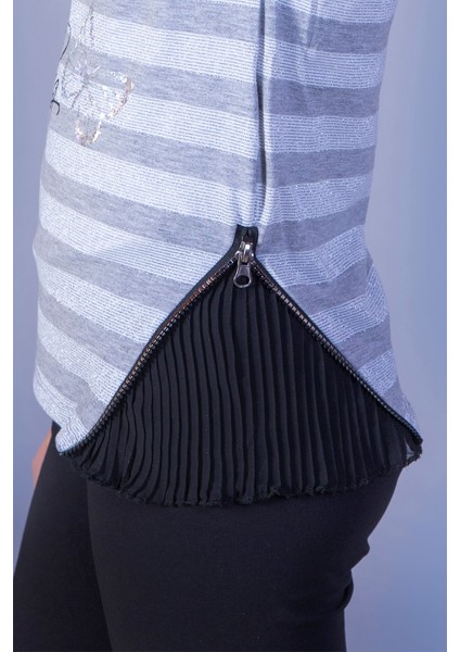 Toontoy Kız Çocuk Çizgili Kelebek Baskılı Tişört fiyatları