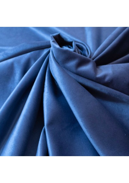Lacivert Perdelik Kadife Kumaş 145 cm Eninde