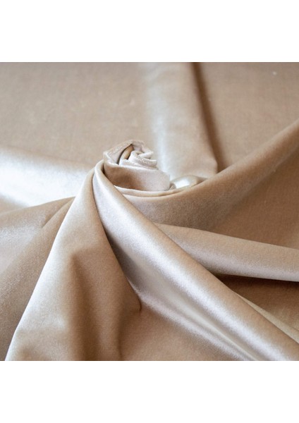 Şampanya Perdelik Kadife Kumaş 145 cm Eninde