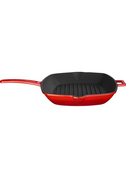 Izgara Grill Tava Kırmızı 20X20 Metal Kulplu modelleri