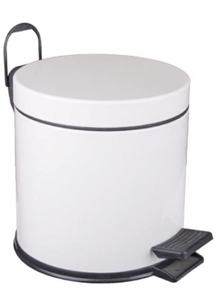 5 Lt. Standart Çöp Kovası Boyalı Beyaz Maxiflow
