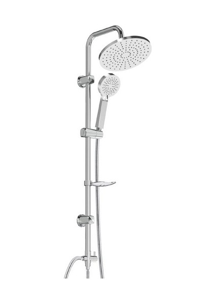 Como Duş Seti Krom Paslanmaz Çelik Malzemeden Şık Tasarımlı Yağmur Damlalı Başlık