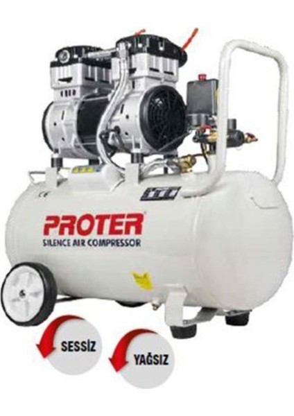 2 Hp 50 Lt Kompresör Sessiz Yağsız Proter