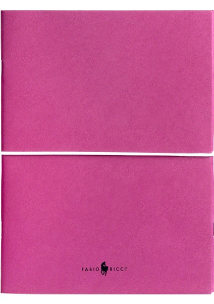 Fabio Ricci Z Notes Kareli - Düz Ikili Defter 19 x 24 cm Pembe