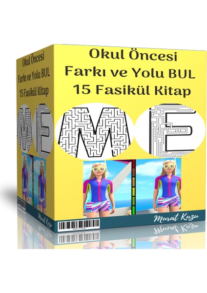 Okul Öncesi Farkı ve Yolu Bul Seti (15 Fasikül Kitap)