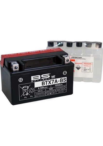 Sym Jet 4 50 Akü BTX7A- Mf 2010-2015