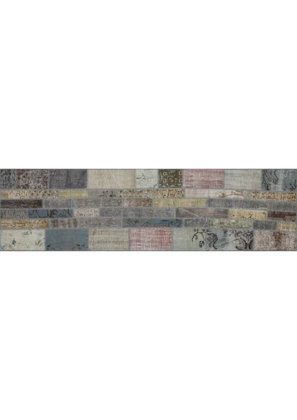 Sempati Halı Patchwork El Dokuma Eskitme Halı 80 x 300 cm 5581