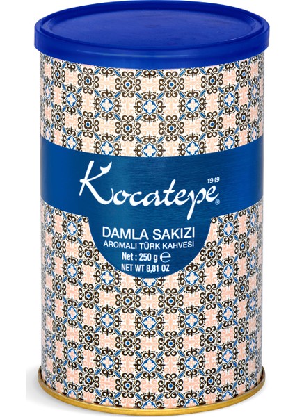 Kocatepe Kahve Kocatepe Damla Sakızlı Türk Kahvesi Teneke 250 gr x 3'lü