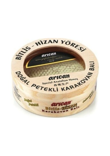 Bitlis Hizan Yöresi Doğal Petekli Karakovan Balı 600 gr