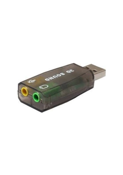 4504 5+1 Harici USB Ses Kartı 3.5mm Kulaklık Mikrofon Çevirici Dönüştürücü