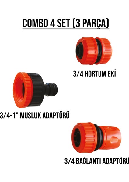 3'lü Bağlantı Seti 3/4''