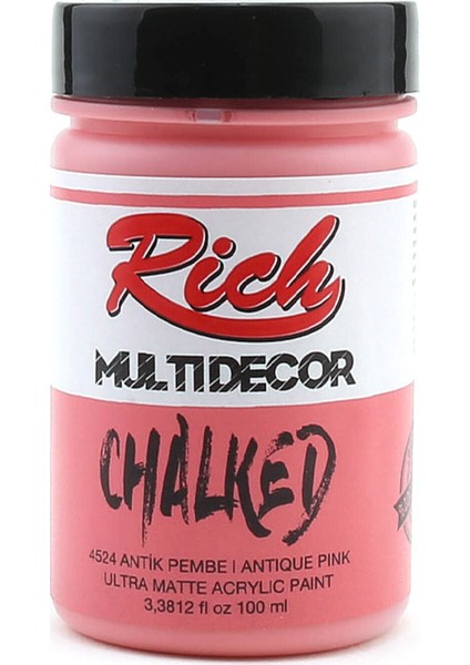 Multi Decor Chalked Akrilik Boya 100 cc 4524 Antik Pembe