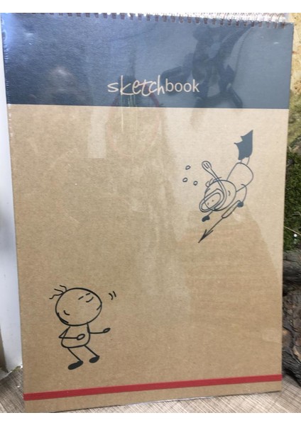 Skech Defteri A3 40 Yaprak Düz Spiralli Lastikli Sketch Bloknot