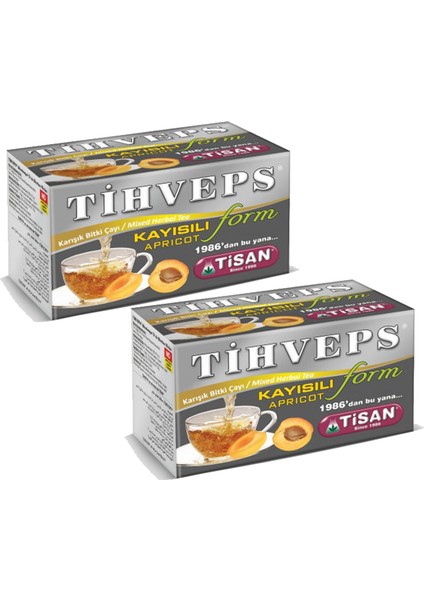 Tihveps Kayısılı Form 20'li Poşet x 2