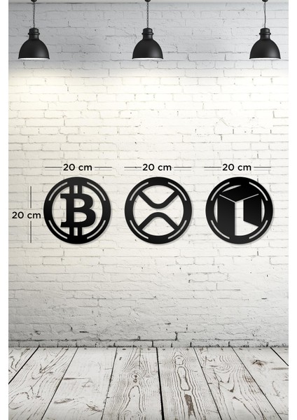 Bitcoin Xro Neo Figürlü Dekoratif Ahşap Tablo