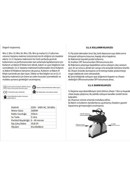 Dezenfektan Makinesi 5lt fiyatları