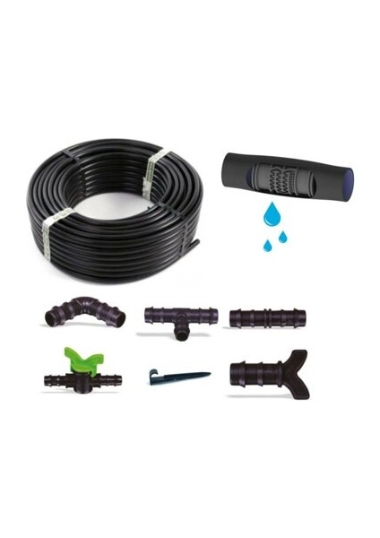 Damla Sulama Seti Delikli 16 mm 100 mt