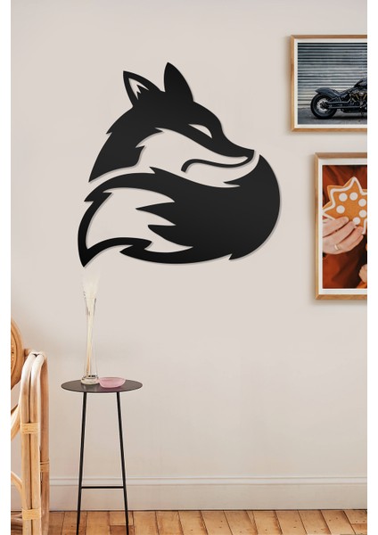 Fox Figürlü Dekoratif Ahşap Tablo