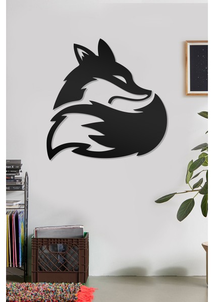 Fox Figürlü Dekoratif Ahşap Tablo