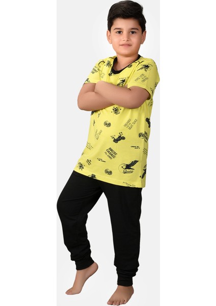 Erkek Çocuk 3 Lü Set Desenli Yazlık Pijama Takımı M3001 fiyatları
