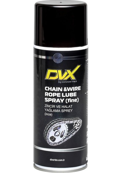 Dvx Zincir ve Halat Yağlama Spreyi (Ince) 400 ML.AER2703