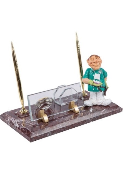 Sk 2030 İsme Özel Diş Hekimi Doğal Dekoratif Mermer Masaüstü İsimlik