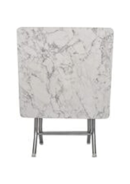 Mermer Desenli Katlanabilir Masa 60X60