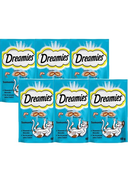 Dreamies Somonlu Kedi Ödül Maması 60 gr x 6 Adet