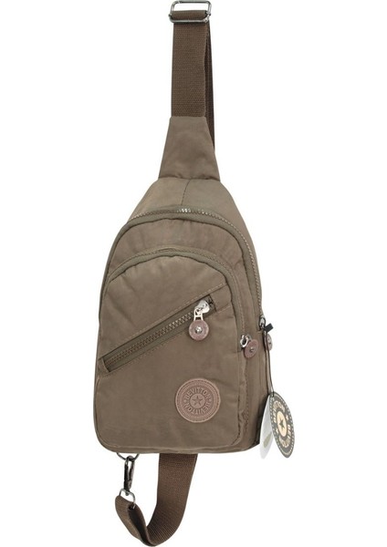 Klinkır Suya Dayanıklı Kumaş Vizon Renk Body Bag