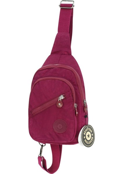 Klinkır Suya Dayanıklı Kumaş Bordo Renk Body Bag
