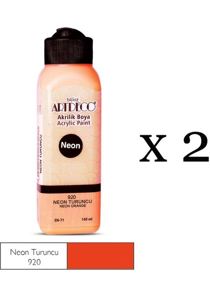 Akrilik Boya 2'li 140 ml Renk Seçmeli Canlı ve Pastel