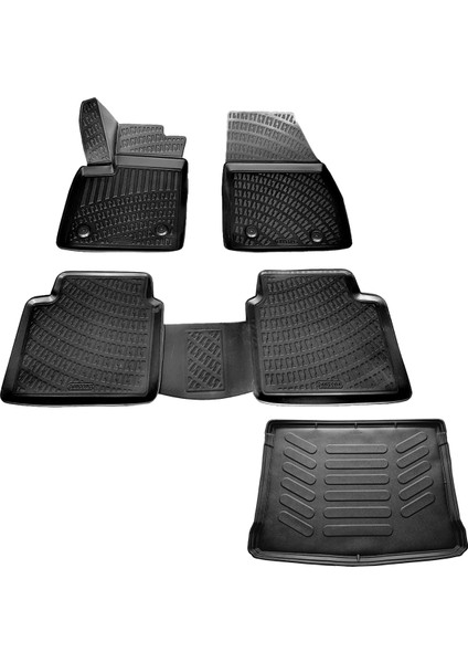 Ford Focus 5 Hb 3D Havuzlu Paspas + Bagaj Havuzu 2019 Sonrası Caraks Marka