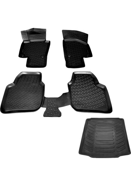 Skoda Süper B 3D Havuzlu Paspas+Bagaj Havuzu 2008-2014 Arası Caraks Marka