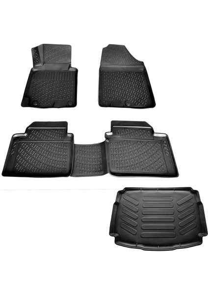 Kia Ceed 3D Havuzlu Paspas + 3D Bagaj Havuzu 2012-2017 Arası Caraks Marka