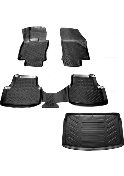 Vw Polo 3D Havuzlu Paspas + 3D Bagaj Havuzu (Üst) 2017 Sonrası Caraks Marka