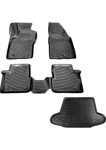 Fiat Egea Sedan 3D Havuzlu Paspas + Bagaj Havuzu 2015 Sonrası Caraks Marka