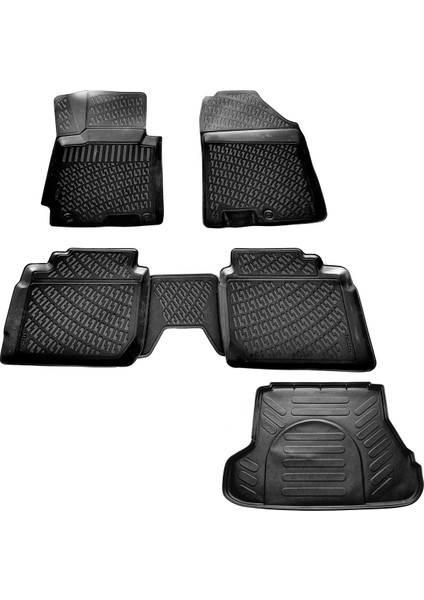 Kia Cerato 3D Havuzlu Paspas + 3D Bagaj Havuzu 2004-2009 Arası Caraks Marka