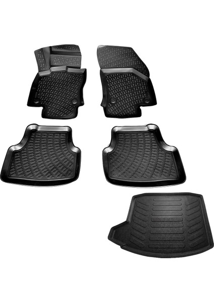 Audi A3 Sedan 3D Havuzlu Paspas + Bagaj Havuzu 2013-2019 Arası Caraks Marka