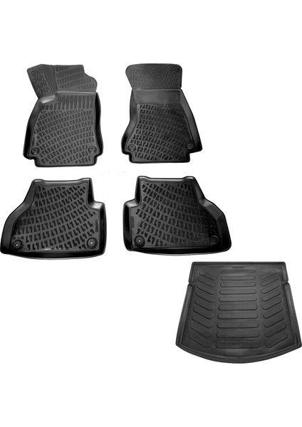 Audi A4 3D Havuzlu Paspas + 3D Bagaj Havuzu 2015-2020 Arası Caraks Marka