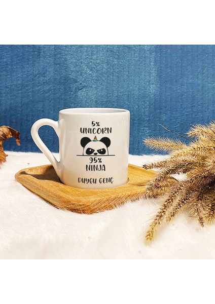 Kişiye Özel Hediye Isimli Panda Baskılı Bambu Kahve Fincanı